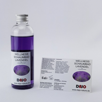 DAJO Wellness Schaumbad LAVENDEL, kleine Probe Geschenkflasche 95 ml