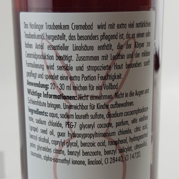 TRAUBENKERNÖL Cremebad mit TRAUBENKERNÖL 400ml
