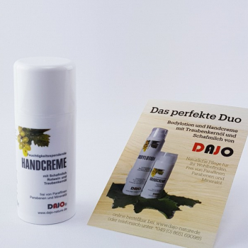 Handcreme mit Traubenkernöl, Schafmilch und Rotwein 100 ml
